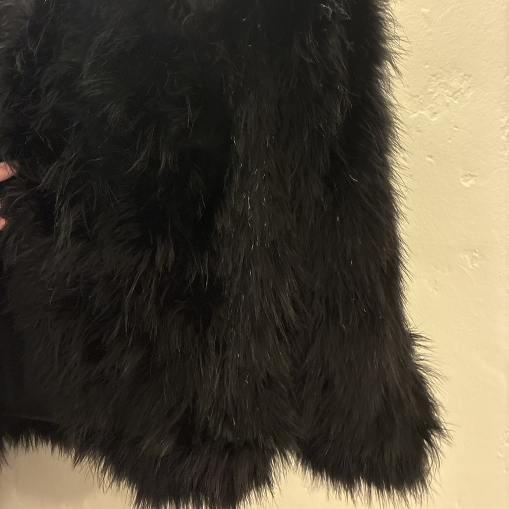 Neiman Marcus Feather Jacket Black Women - Picture 2 of 9